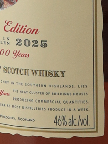 Edradour 10 Years 200th Anniversary Bottle 46%