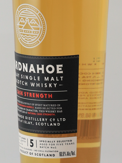 Ardnahoe 5 Year Cask Strength Batch 1 60.9%