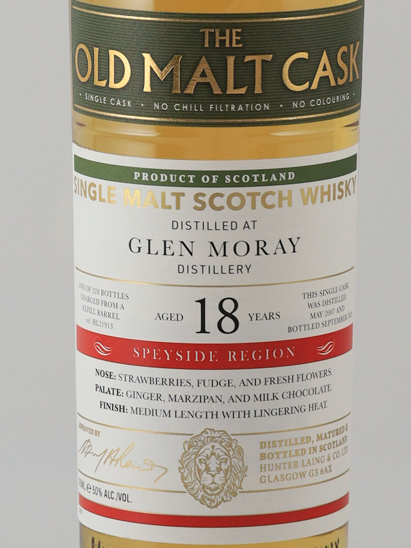 Old Malt Cask Glen Moray 18 Years 2007 50%