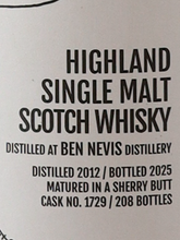 Load image into Gallery viewer, Ben Nevis 12 Years 2012 for Bar PEACE 11th Anniversary 55.7%