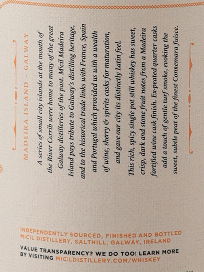 Micil Single Pot Still Madeira Island 46%