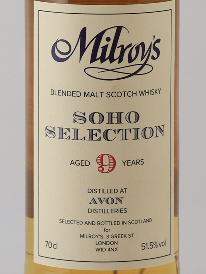 Milroy's Soho Selection Avon Distillers 9 Year Old 2016 51.5%