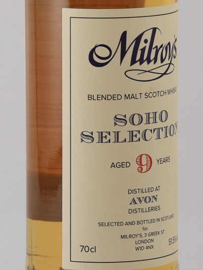 Milroy's Soho Selection Avon Distillers 9 Year Old 2016 51.5%