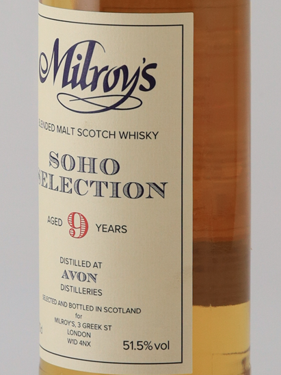 Milroy's Soho Selection Avon Distillers 9 Year Old 2016 51.5%