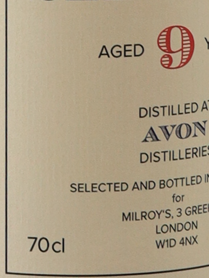 Milroy's Soho Selection Avon Distillers 9 Year Old 2016 51.5%