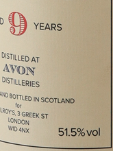 Load image into Gallery viewer, Milroy's Soho Selection Avon Distillers 9 Year Old 2016 51.5%