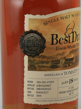 Load image into Gallery viewer, Best drum Tomatin 18 years 2007 54.2%