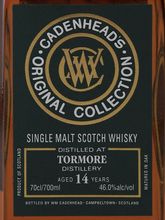 Load image into Gallery viewer, CADENHEAD'S Original Collection Tormore 14 Years 46%