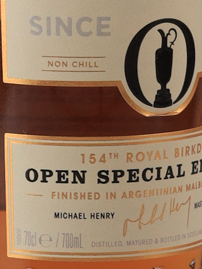 Loch Lomond British Open 154th Argentine Malbec Cask with Glass