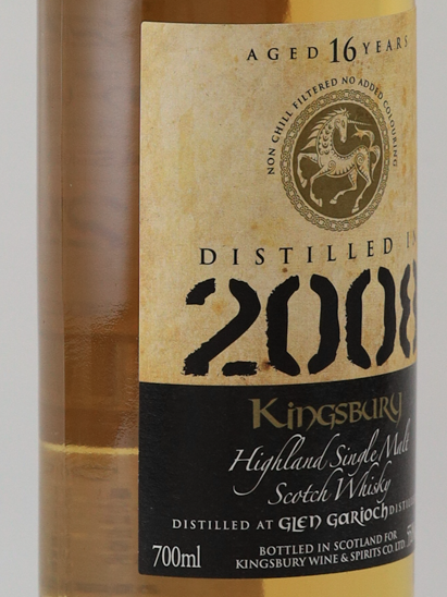 Kingsbury Gold Glen Garioch 16 Years 2008 55%