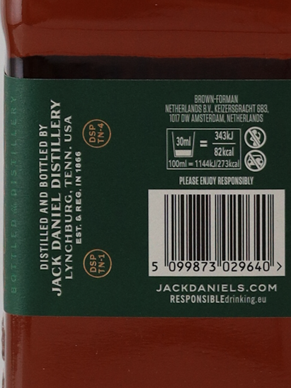 Jack Daniel's Bottled in Bond Rye 1L