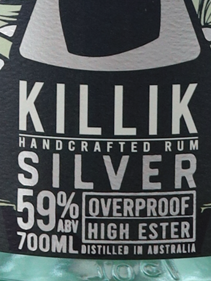 Killeek Silver Overproof 59%