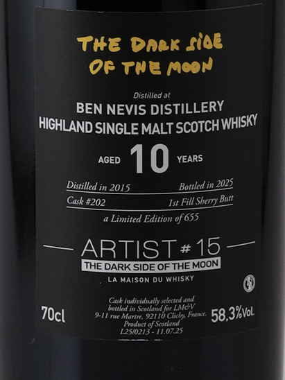 LMDW Artist Ben Nevis 10 years 2015 58.3%