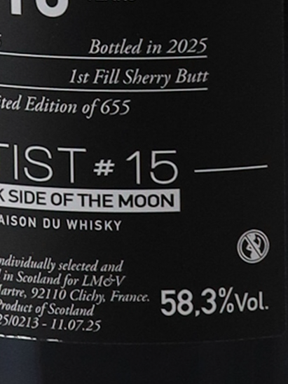 LMDW Artist Ben Nevis 10 years 2015 58.3%