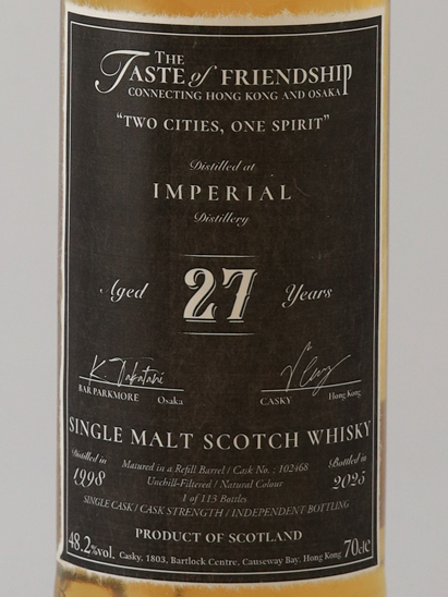 Imperial 27 Years Old 1998 Bar Parkmore x Casky 48.2%