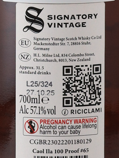 Signatory Caol ila 12 Years 2013 57.1%
