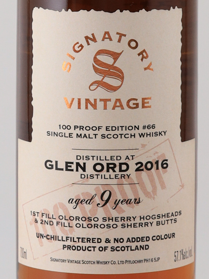 Signatory Glen Ord 9 Years Old 2016 57.1%
