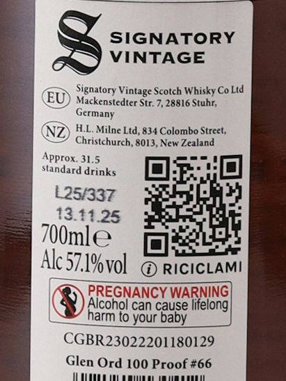 Signatory Glen Ord 9 Years Old 2016 57.1%