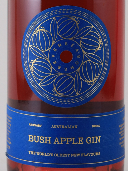 Australian Bushapple Gin (defective label)
