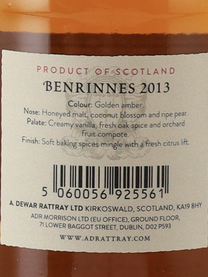 AD Rattray Benrinnes 12 years 2013 59.5%