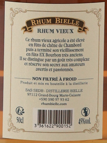 Bielle Rhum Vieux Chambord 2019 45%