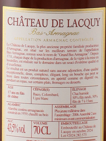 Chateau de Lacquy Assemblage XO 17 years