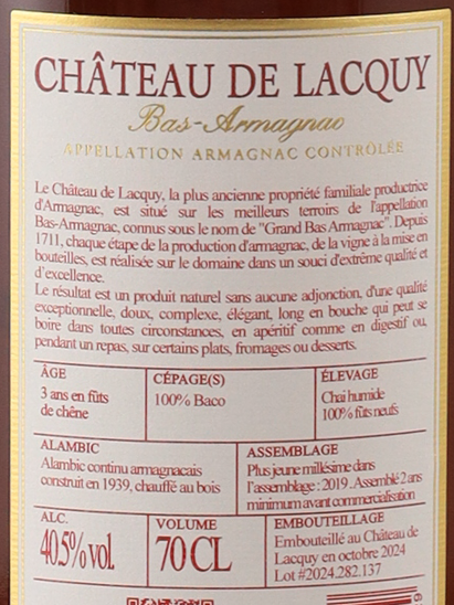 Chateau de Lacquy Assemblage 3 years old