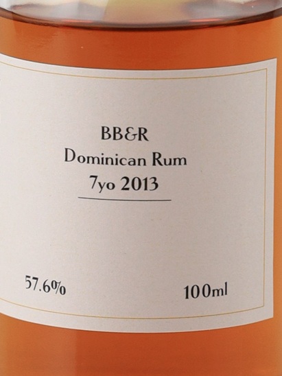 BB&R Dominican Rum 7 Years Old 2013 57.6% 100ml