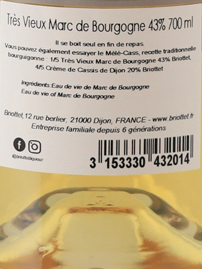 Tres Vieux Marc de Bourgogne Edmond Briottet