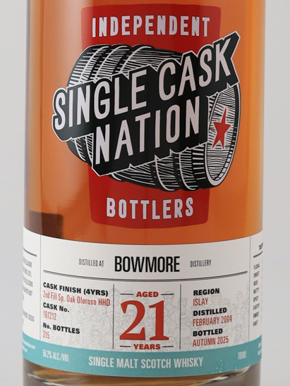 Single Cask Nation Bowmore 21 Year Old 2004 56.2%