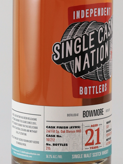 Single Cask Nation Bowmore 21 Year Old 2004 56.2%
