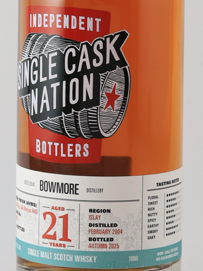 Single Cask Nation Bowmore 21 Year Old 2004 56.2%