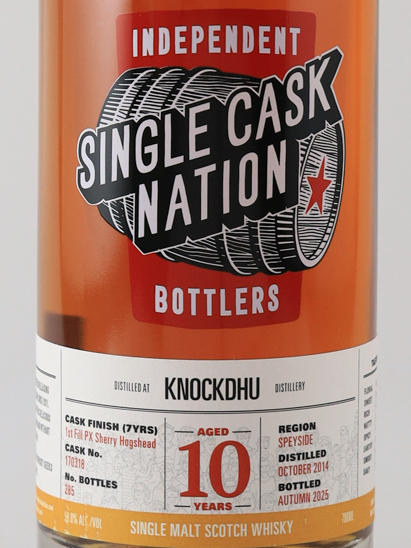 Single Cask Nation Knockdhu 10 Years Old 2014 58%