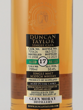 Load image into Gallery viewer, Duncan Taylor Single Cask Glen Moray 17 Years Old 2008 50.4%