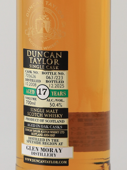 Duncan Taylor Single Cask Glen Moray 17 Years Old 2008 50.4%