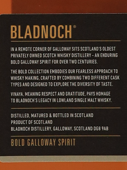 Bladnoch Vinaya 43.4% [Authorized Import]