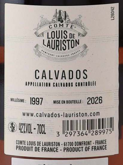 Louis De Lauriston Calvados 1997/2026