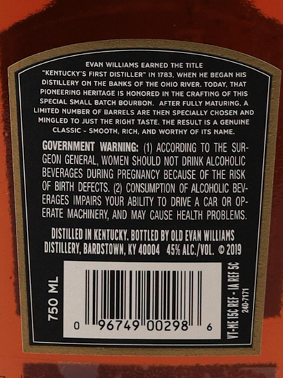 Evan Williams 1783 45%