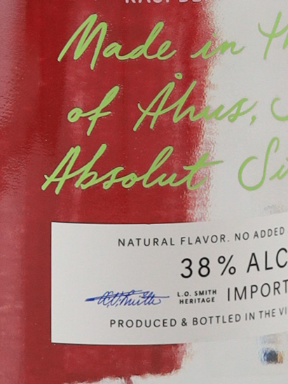 Absolut Raspberry 38% 750ml