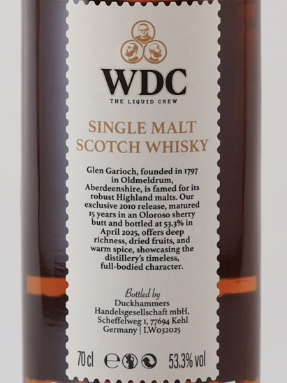 WDC Glen Garioch 15 years 2010 53.3%