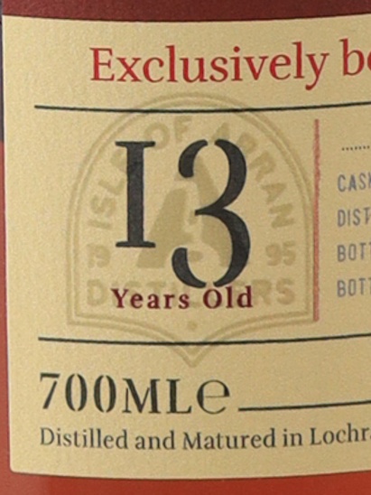 Arran 13 Years 2012 Sherry Hogshead 55.3%
