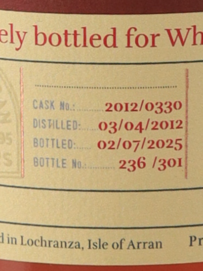 Arran 13 Years 2012 Sherry Hogshead 55.3%