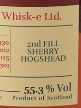 Load image into Gallery viewer, Arran 13 Years 2012 Sherry Hogshead 55.3%