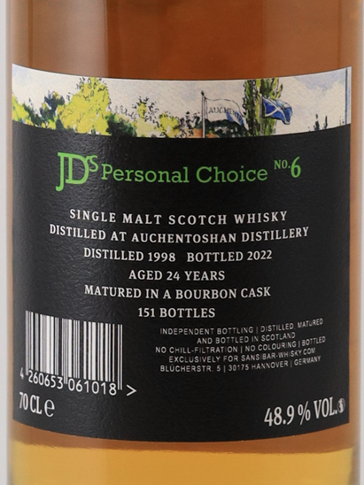Sansibar JD Choice Auchentoshan 24 Years 1998 48.9%
