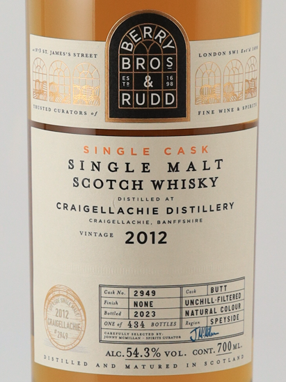 BB&R Craigellachie 11 years 2012 54.3% [Parallel Import]