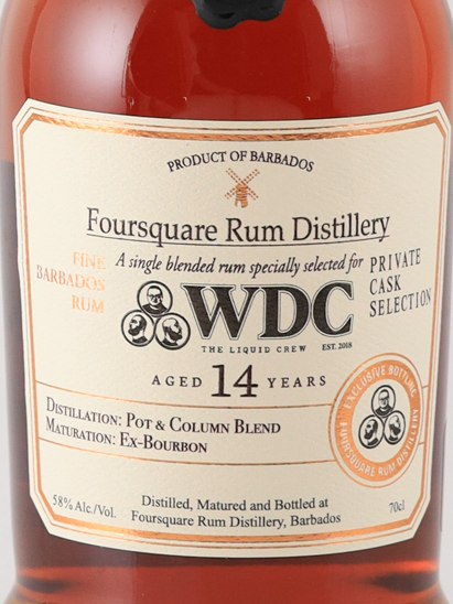 Foursquare Barbados Rum 14 Year Old for WDC 58%