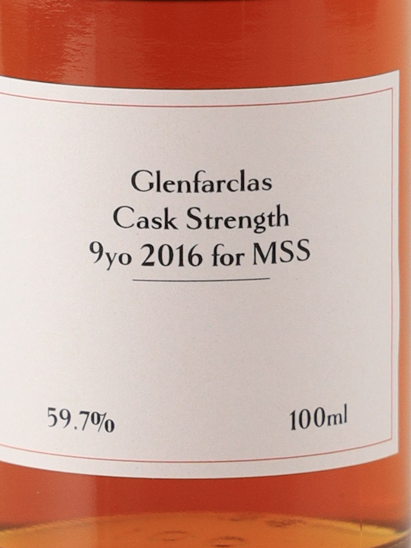 Glenfarclas 9 years 2016 for MSS 59.7% 100ml