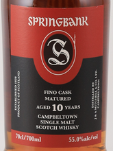 Load image into Gallery viewer, Springbank 10 Year Fino Sherry Cask 55% [Parallel Import] (Defective label)