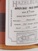 Load image into Gallery viewer, Hazelburn 17 Year Open Day 2026 49.2% 350ml