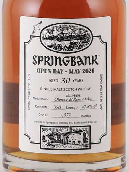Springbank 30 Years Open Day 2026 47.8% 350ml